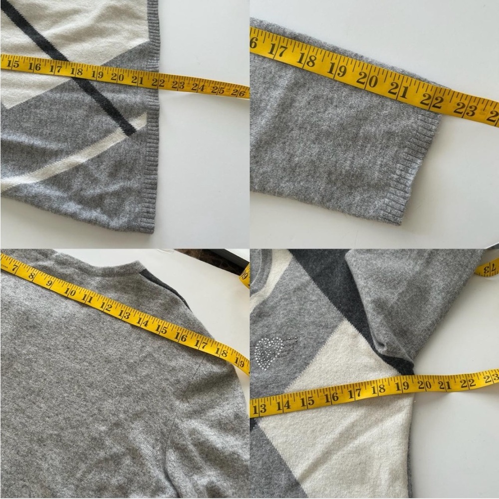 Vintage 1990s Baroni Geometric Colorblock Knit Sweater wool blend. - Picture 9 of 9